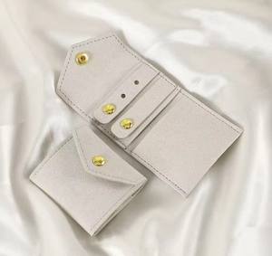 Luxury Microfiber Jewelry Storage Roll Custom Logo Portable Travel Jewelry Bag with <b>Snap</b> Closure for <b>Bracelets</b> Earrings - Product Image 6