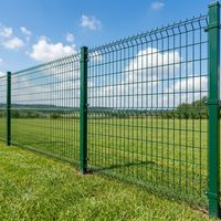 Valla Metálica 3D de Fácil Montaje, Recubierta de Polvo, de 6 Pies con Modelado 3D para Muro Perimetral Exterior