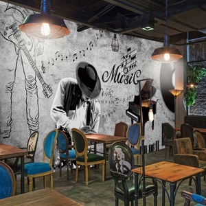 Papier peint extérieur de fond de <span class=keywords><strong>musique</strong></span> de style industriel rétro pour <span class=keywords><strong>bar</strong></span>-salon - Product Image 4