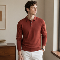 Pull en tricot épais RCX de haute qualité, col rond simple, marron, pour homme, hiver