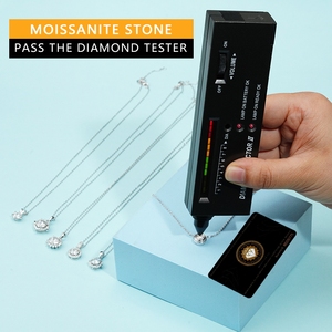 Fábrica al por mayor pasar la prueba 1ct 0.5ct corte redondo Moissanite bisel colgante S925 Collar de plata - Product Image 6