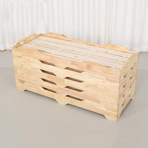 Tùy chỉnh mẫu giáo Nap giường rắn gỗ nhiều lớp Giường trẻ em giường trường tiểu học cũi trẻ em cũi - Product Image 5