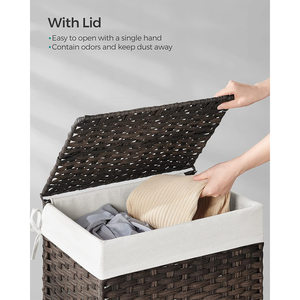 <span class=keywords><strong>Cesto</strong></span> de <span class=keywords><strong>Ropa</strong></span> Plegable Doble de <span class=keywords><strong>Mimbre</strong></span> y Plástico Hecho a Mano JY, Multifuncional, Color Personalizado, para Cambiar la <span class=keywords><strong>Ropa</strong></span> de Bebé - Product Image 3