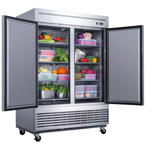 ตู้แช่แข็งสแตนเลสแบบสองประตูสำหรับร้านอาหารเชิงพาณิชย์ - Product Image 5