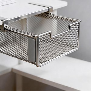 ตะกร้าลวดสำหรับเก็บของใต้ตู้ ยี่ห้อ Lin Family Boy สำหรับใช้ในครัวหรือสำนักงาน - Product Image 1