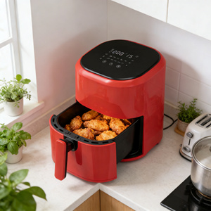 หม้อทอดไร้น้ำมันอเนกประสงค์รุ่นใหม่ 1200W 5 ลิตร ควบคุมแบบดิจิตอล ตะกร้าเคลือบสารกันติด ปรับเวลาได้ ปิดอัตโนมัติ ปลอดภัย เสียงเบา - Product Image 3