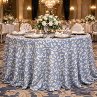 Nappe ronde à imprimé léopard multi-tons, couverture de table à pois animaliers pour salle de banquet, fête, hôtel et service traiteur