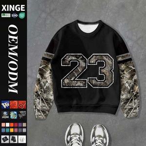 Proveedor OEM, Camisetas de Cuello Redondo de Alta Calidad, Estampado de Camuflaje Digital Personalizado, Camiseta Casual de Manga Larga de Doble Capa para Hombre - Product Image 1