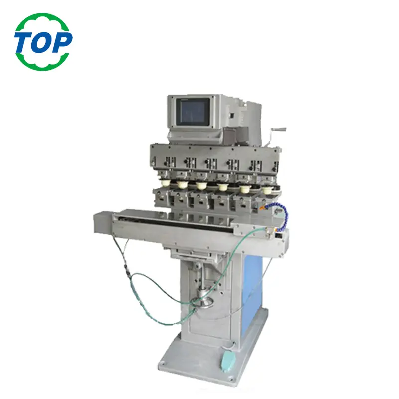 6 Colors offset pad printing machine with shuttle