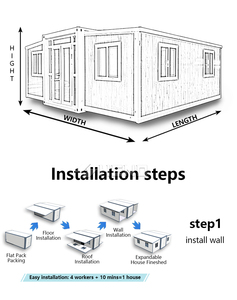 <span class=keywords><strong>Maison</strong></span> conteneur économique 1, 2, 3 ou 4 chambres, petite <span class=keywords><strong>maison</strong></span> préfabriquée portable, restaurant conteneur modulaire de luxe préfabriqué - Product Image 2