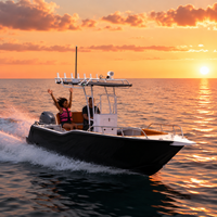 Nuevo Bote de Pesca Multifuncional Versátil de Aluminio con Mesa Extraíble en el Proa, Capacidad para 6 Personas, Ideal para Pesca Familiar