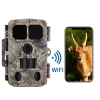 Caméra de surveillance de la faune en plein air avec détection de mouvement, contrôle WiFi 4K via application, grand angle, déclenchement 0,2s