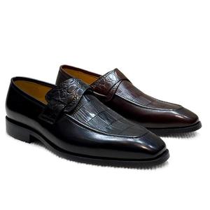 Chaussures habillées de bureau pour hommes en cuir véritable à bout pointu, à enfiler, couleur unie, semelle extérieure en caoutchouc, livraison directe - Product Image 4