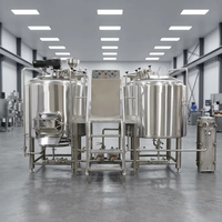 Équipement de brassage de bière PLC, cuve de fermentation 200L-1000L, cuve sous pression SUS304, chauffage à vapeur par encolure, usine de brassage