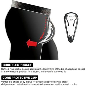 Pantalones Cortos de Compresión EALER BCP300 con Copa Deportiva para Hockey, Béisbol y Sóftbol - Product Image 2