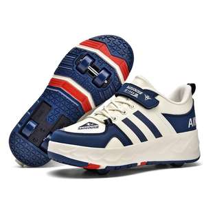 Matériau supérieur synthétique Kick Out chaussures de patin à roulettes avec 4 roues pour garçons pour l'été printemps hiver saisons - Product Image 6