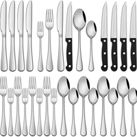 Lot de 24 couverts en acier inoxydable doré pour mariage – Cuillères, fourchettes, couteaux – Vente en gros fabricant