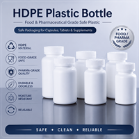 Bouteille en plastique vide écologique de 100 ml, 120 ml, 150 ml, portable, avec bouchon à vis, pour le conditionnement de bonbons et de pilules