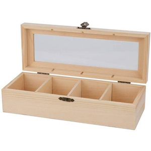 Tianyu Thủ Công Hình Chữ Nhật Khắc Bốn Ngăn Rắn Gỗ <span class=keywords><strong>PP</strong></span> Thiết Kế Cổ Điển Xách Tay Quà Tặng Trà Hộp Bao Bì Cho Máy Tính Để Bàn - Product Image 1