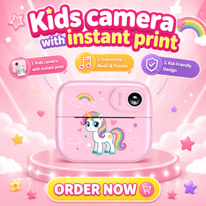 Cámara Infantil con Logotipo Personalizado, Impresión Instantánea, 48MP HD 1080P, Impresión Térmica, Juguete Educativo, Venta al Por Mayor ODM para Niños y Niñas, Regalo Navideño - Product Image 1