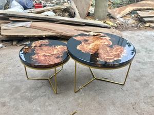 Table basse en bois de palissandre naturel et pieds en métal, taille et couleur personnalisées, LIVRAISON RAPIDE - HAUTE QUALITÉ - PRIX DE GROS - Product Image 4