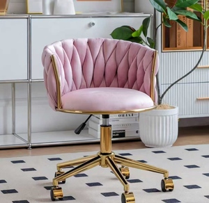 เก้าอี้แต่งหน้าและทำเล็บสำหรับผู้หญิงสไตล์หรูหราเบาๆ เก้าอี้แต่งตัวในห้องนอน เก้าอี้โต๊ะเครื่องแป้ง เก้าอี้สำนักงาน - Product Image 1