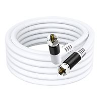 Cable Coaxial RG6 Estándar Europeo para Cámaras CCTV/CATV, 75 Ohmios, Trenzado de Cobre, 1080p, CE, con Revestimiento de PVC para HDTV