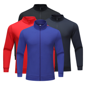 À manches longues hommes formation survêtement veste costume Logo personnalisé respirant survêtement sport survêtement Gym Fitness ensembles - Product Image 4
