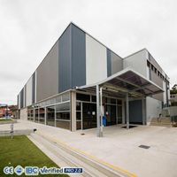 Structure de toit galvanisée certifiée AISC pour arène de futsal intérieure, résistante aux vents de 160 km/h, fabriquée en usine