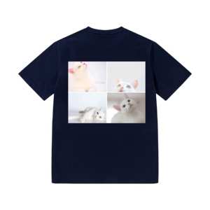 Navy Custom <b>High</b> Quality 300 GSM Oversized Fit Digital Printing <b>Tshirt</b> - Product Image 2