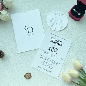 Luxurious Aesthetic Festive Wedding Envelopes Designs A5 Acrylic Puberty Ceremony Wedding Invitation Cards