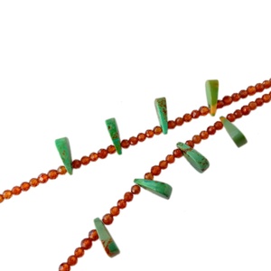 Collier en argent Sterling 925 naturel <span class=keywords><strong>bleu</strong></span> Turquoise Orange mandarin <span class=keywords><strong>grenat</strong></span> - Product Image 4