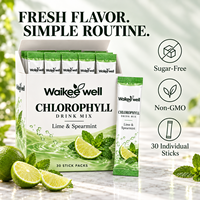 Bâtonnets de poudre de chlorophylle OEM, marque privée, superaliment vert, complément détox, logo personnalisé, fabricant en gros, sans sucre