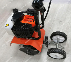 52cc 2 Stroke Mini Gasoline Tiller Garden Petrol <b>Cultivator</b> Hand Push Rotary Micro Soil Tiller Farm Weeder - Product Image 5