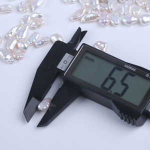 Vente en gros de perles de Keshi d'eau douce naturelles de 6 à 9 mm, perles baroques Pipa, collier de perles DIY, bijoux irréguliers avec perles régénérées en vrac - Product Image 3