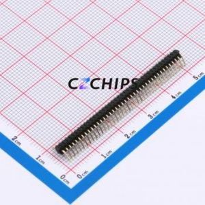 1271WR-40P Pin Header Bent Lead Through Hole,P=1.27mm Connector 1x40P 1.27mm Pin Header Right Angle Insert - Product Image 2