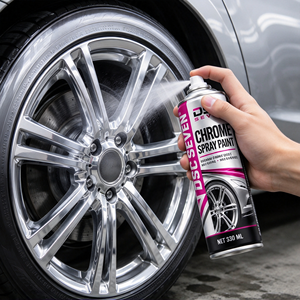 Pintura en <span class=keywords><strong>Aerosol</strong></span> Acrílica Cromada DSC SEVEN 330ml/350ml, Revestimiento Líquido Metálico Plateado de Secado Rápido y Alta Cobertura - Product Image 4