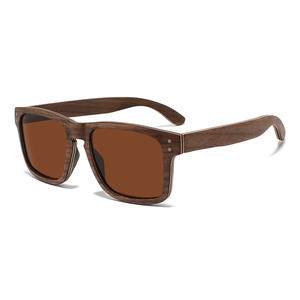 Gafas de sol de madera Conchen W6068 unisex con montura cuadrada, lentes polarizadas TAC con protección UV400 para protección solar, pesca, viajes y conducción. - Product Image 3