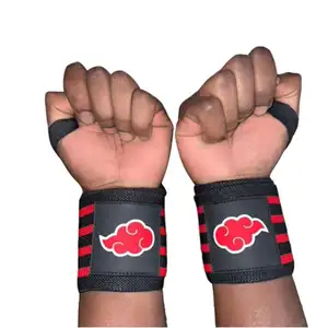 Custom Logo Cotton Wrist Wraps Sports Adjustable PowerLifting Pull Up Gym Wrist Bands Support Brace