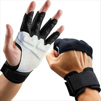 Gants de musculation en cuir robuste pour hommes et femmes, respirants, antidérapants, demi-doigts, pour fitness, musculation, équipement de gym, personnalisables