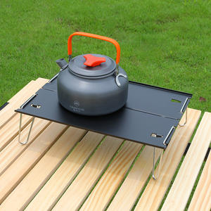 Mesa Plegable Portátil de Aleación de Aluminio para Exteriores, Rectangular, para Camping, Mini Mesa de Comedor/Té, Negra, Champán, Gris, Azul, 15x5x6 - Product Image 4