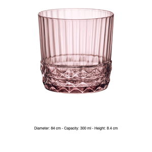 Rocks Glass 30 cl Liliac Pink America' H 8.4 cm Ø 8.4 cm Bormioli Rocco - Product Image 3