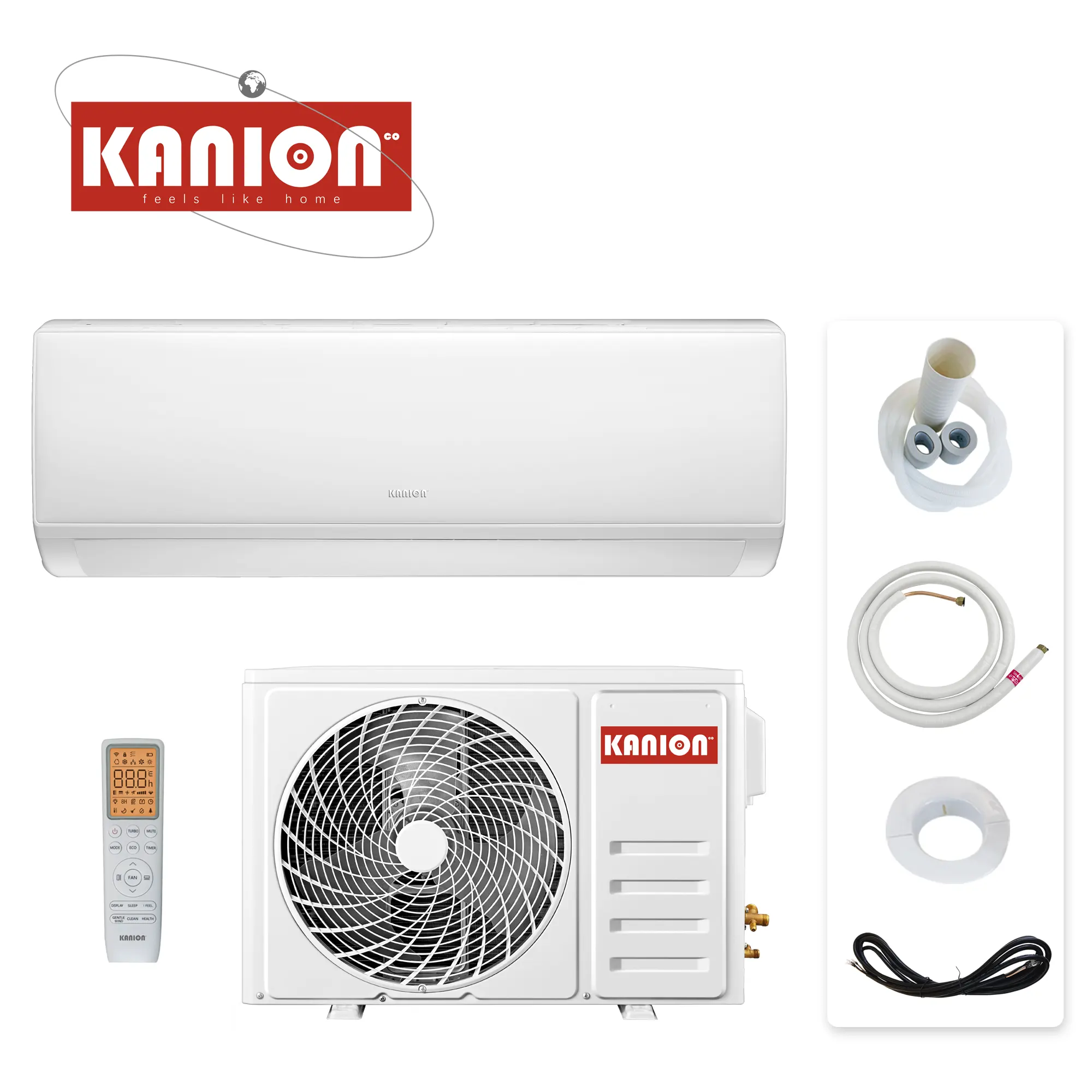 12000 Btu 18000 Btu ısı pompası klima tipi Split ünitesi R410a invertör Mini bölünmüş klimalar