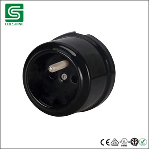 Enchufe de pared <span class=keywords><strong>vintage</strong></span> de <span class=keywords><strong>porcelana</strong></span> de Alemania Toma de corriente eléctrica de cerámica 240V,16A - Product Image 4