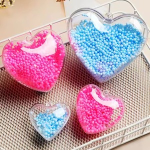 YUYANG Stock 5cm 6cm 7cm 8cm 10cm 12cm Hollow clear Acrylic <b>PS</b> Christmas Heart Shape Transparent Ball - Product Image 1