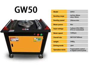 Macchina piegatubi automatica GW50 della piegatrice automatica del tondo per cemento armato della macchina piegatubi d'acciaio di nuova promozione