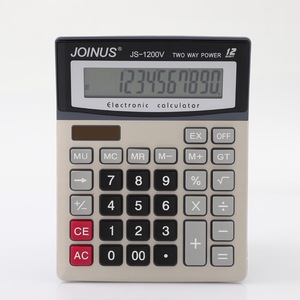 เครื่องคิดเลขอิเล็กทรอนิกส์พลังงานแสงอาทิตย์ Joinus Js1200V 12 หลัก ใช้พลังงานสองระบบ สำหรับสำนักงาน - Product Image 2