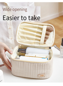 กระเป๋าใส่เครื่องสำอางกันน้ำความจุขนาดใหญ่, กระเป๋าใส่เครื่องสำอางและกระเป๋าใส่ของชำร่วยงานแต่งงานทำจาก PU - Product Image 4