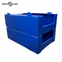 Bacs en plastique ondulé jetables personnalisés pour le stockage et le picking en entrepôt, boîtes de rangement pour vêtements empilables