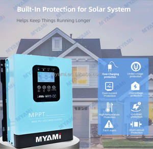 MYAMI Contrôleur de charge solaire RS485 MPPT 30A 60A 120A 12V 24V 36V 48V 96V Régulateur automatique de panneau solaire avec écran LCD pour <span class=keywords><strong>camping</strong></span>-<span class=keywords><strong>car</strong></span> - Product Image 2